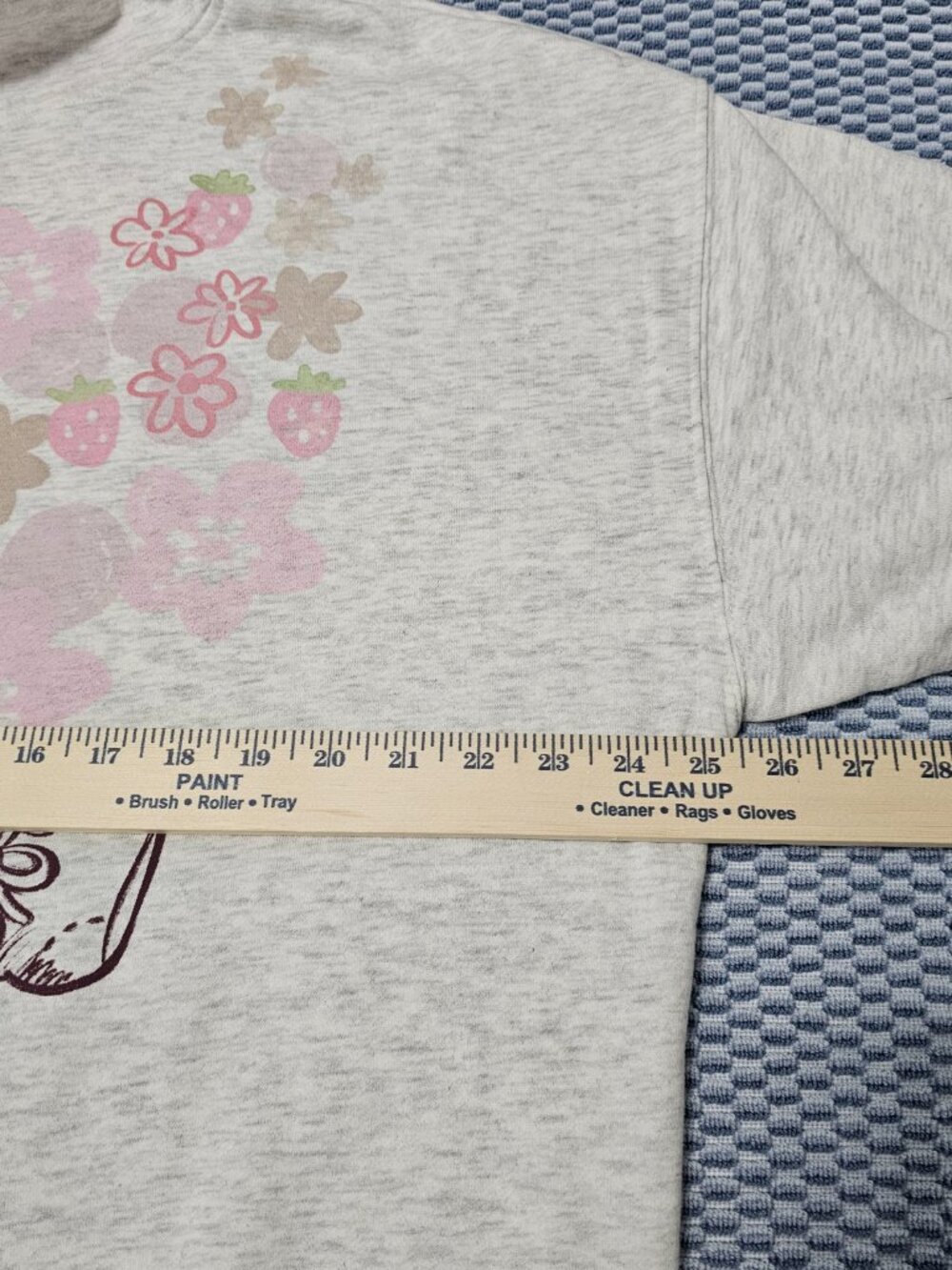 NEW Strawberry Shortcake Grey Pink Women's Graphic Sweatshirt Hoodie Size Large - Picture 6 of 7
